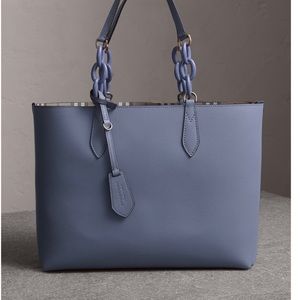 BURBERRY REVERSIBLE TOTE WITH RESIN CHAIN HANDLES